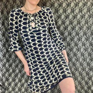 retro mod print shift dress anthropologie moulinette soeurs sz 2